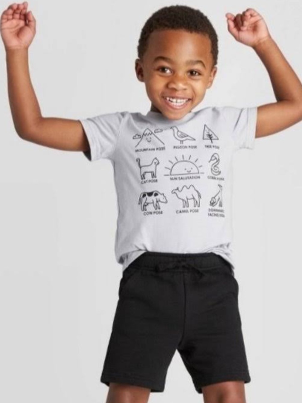 CAT & JACK • TODDLER BOYS' BLACK PULL-ON KNIT SHORTS - 2T